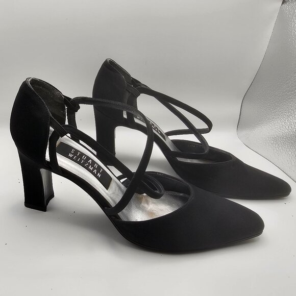 Stuart Weitzman Black Crisscross Heels - Picture 4 of 7